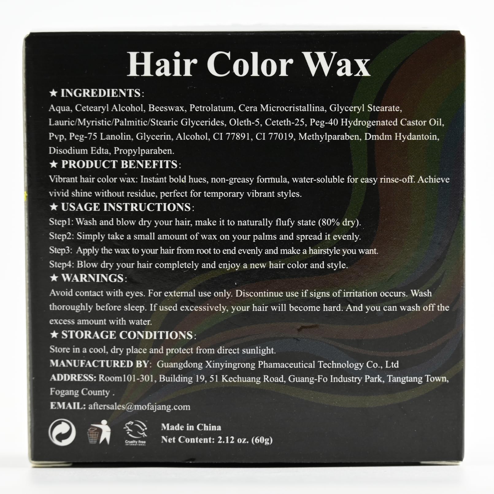 ZENTANMEI cire-coiffante format pochette, pratique en déplacement.