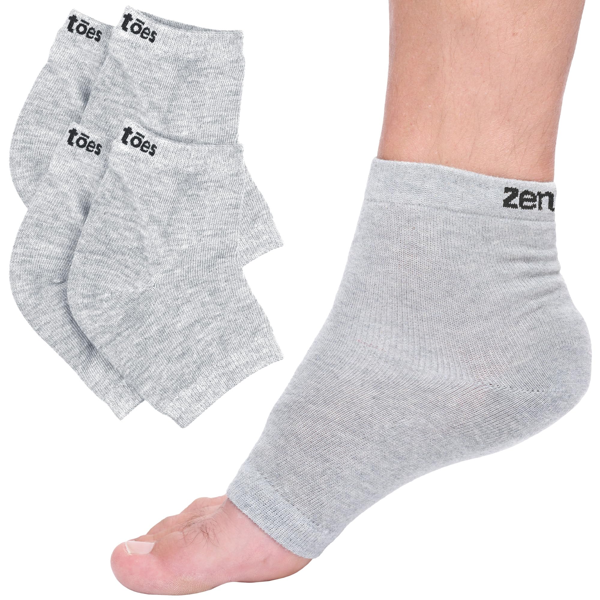 ZenToes chaussettes hydratantes talons pour une peau plus douce au réveil.
