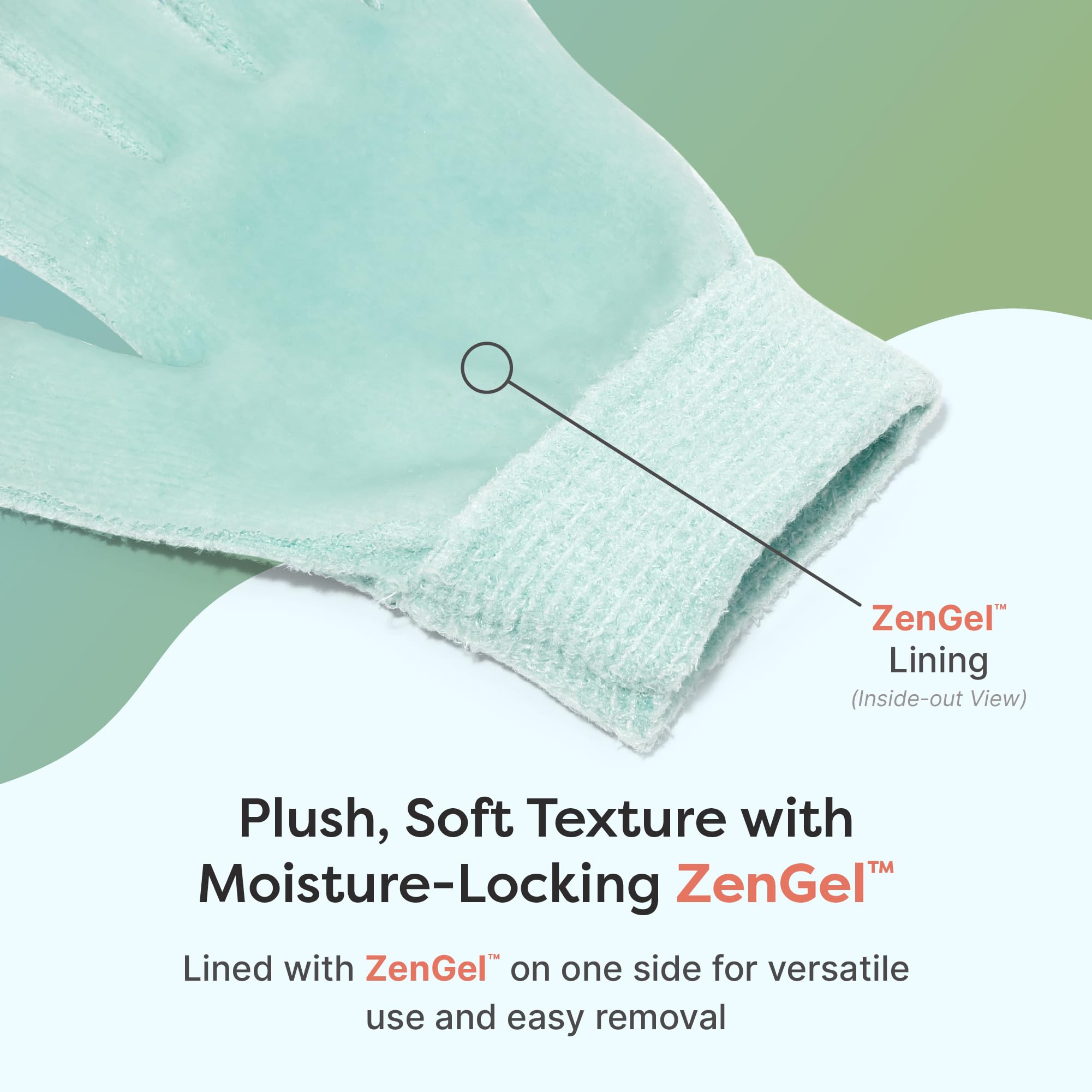 ZenToes gants hydratants lavables à la main et réutilisables.
