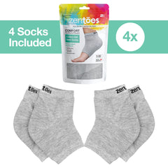 ZenToes gel infusé huile olive vitamine E, hydratation ciblée des talons.