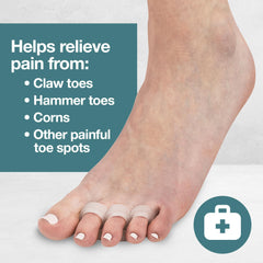 ZenToes Soutien gel doux pour orteil marteau, portabilité sous chaussettes.