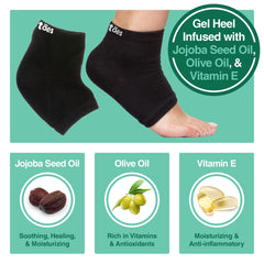 ZenToes talons secs – design ouvert pour pédicure et confort nocturne.