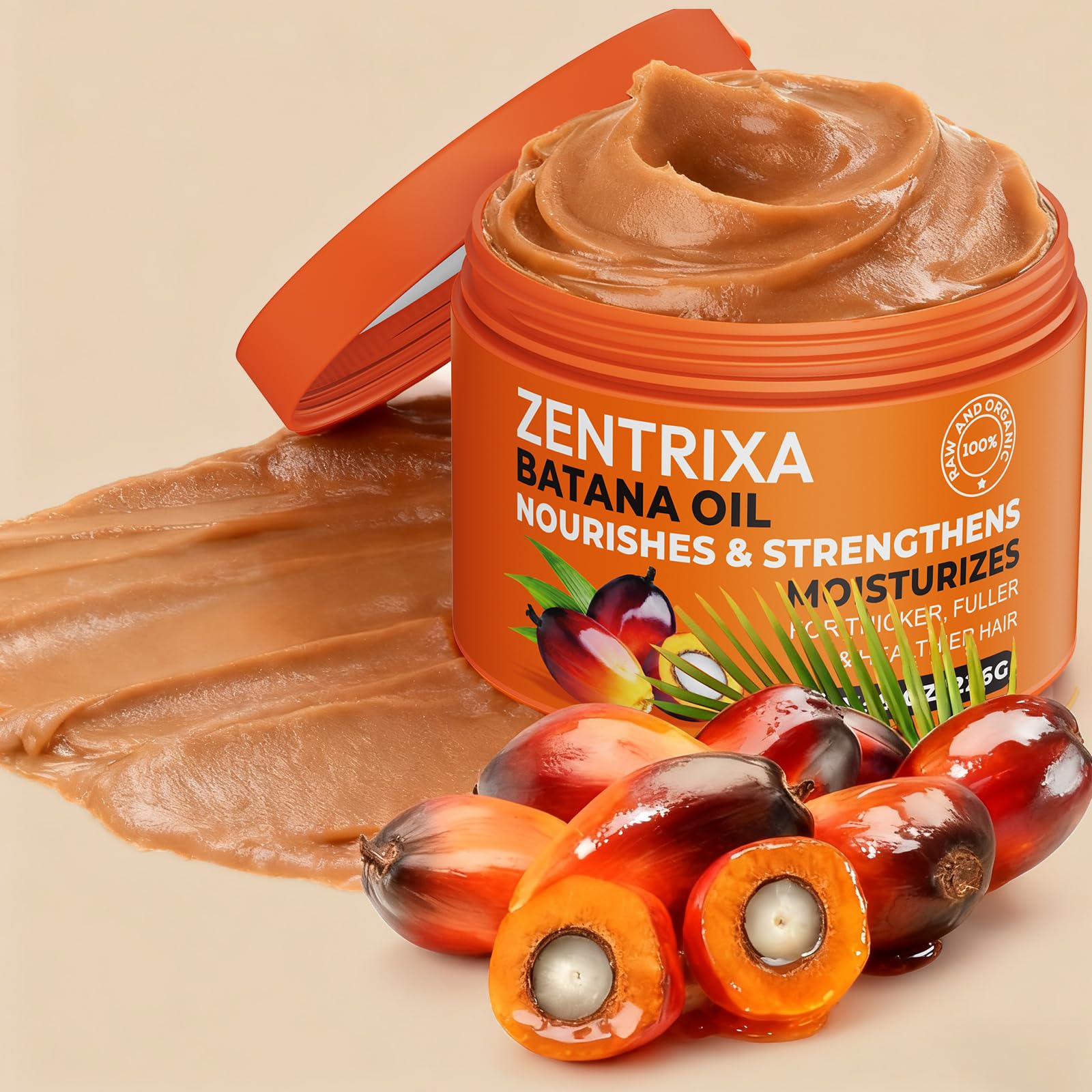 ZENTRIXA Huile Batana massage cuir chevelu pour absorption.