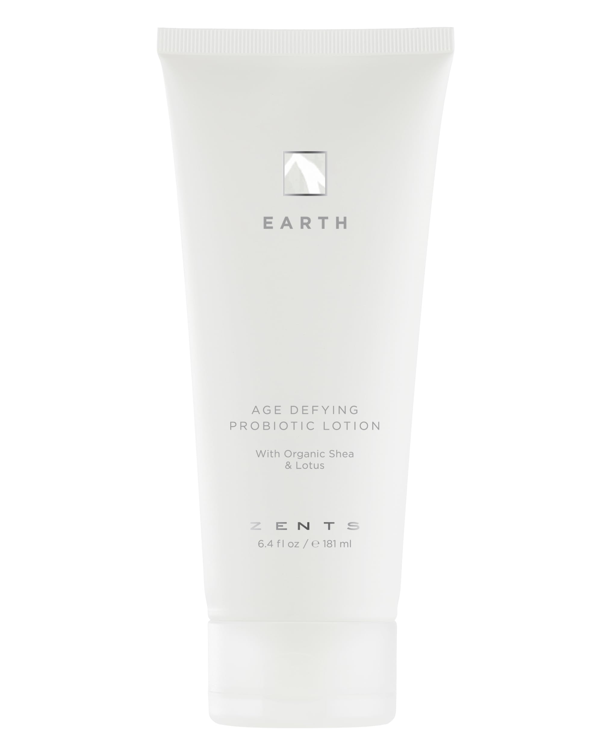 Zents lotion probiotechique anti-age en bouteille Terre, hydratation durable.