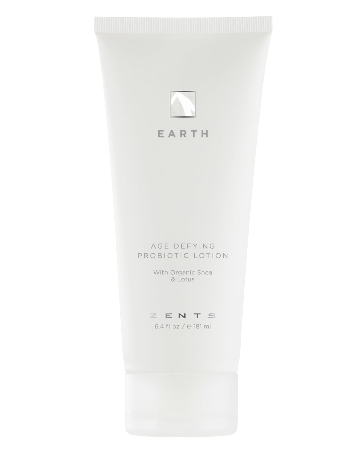 Zents lotion probiotechique anti-age en bouteille Terre, hydratation durable.