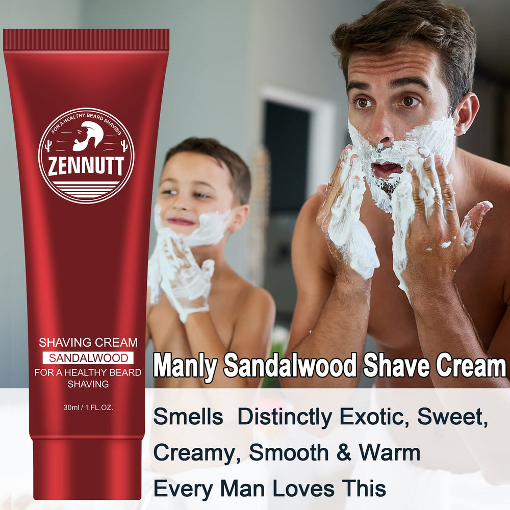 Crème de rasage ZENNUTT sans parfum, texture douce qui convient en toute circonstance