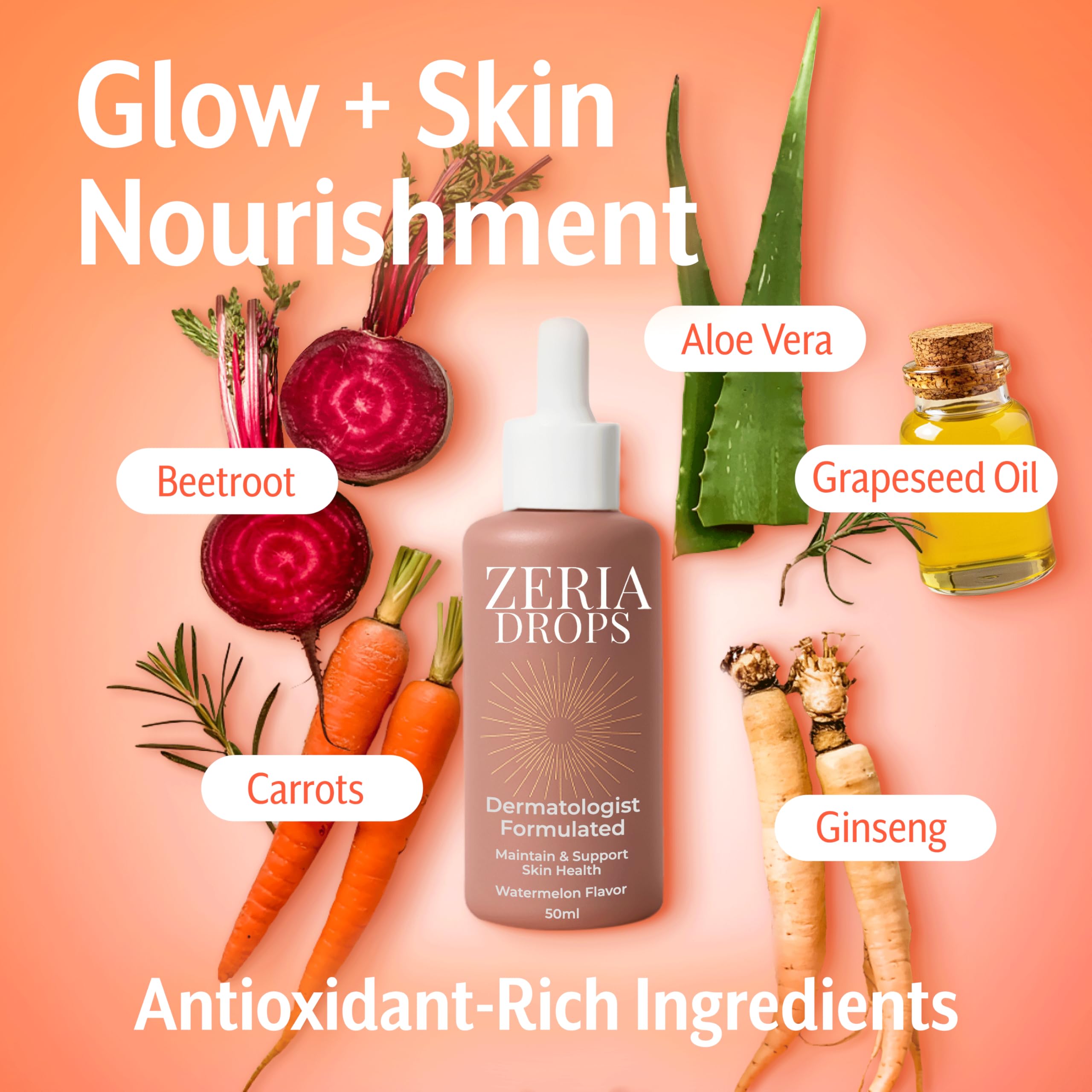 Emballage Zeria et flacon 50 ml pratique pour routine beauté