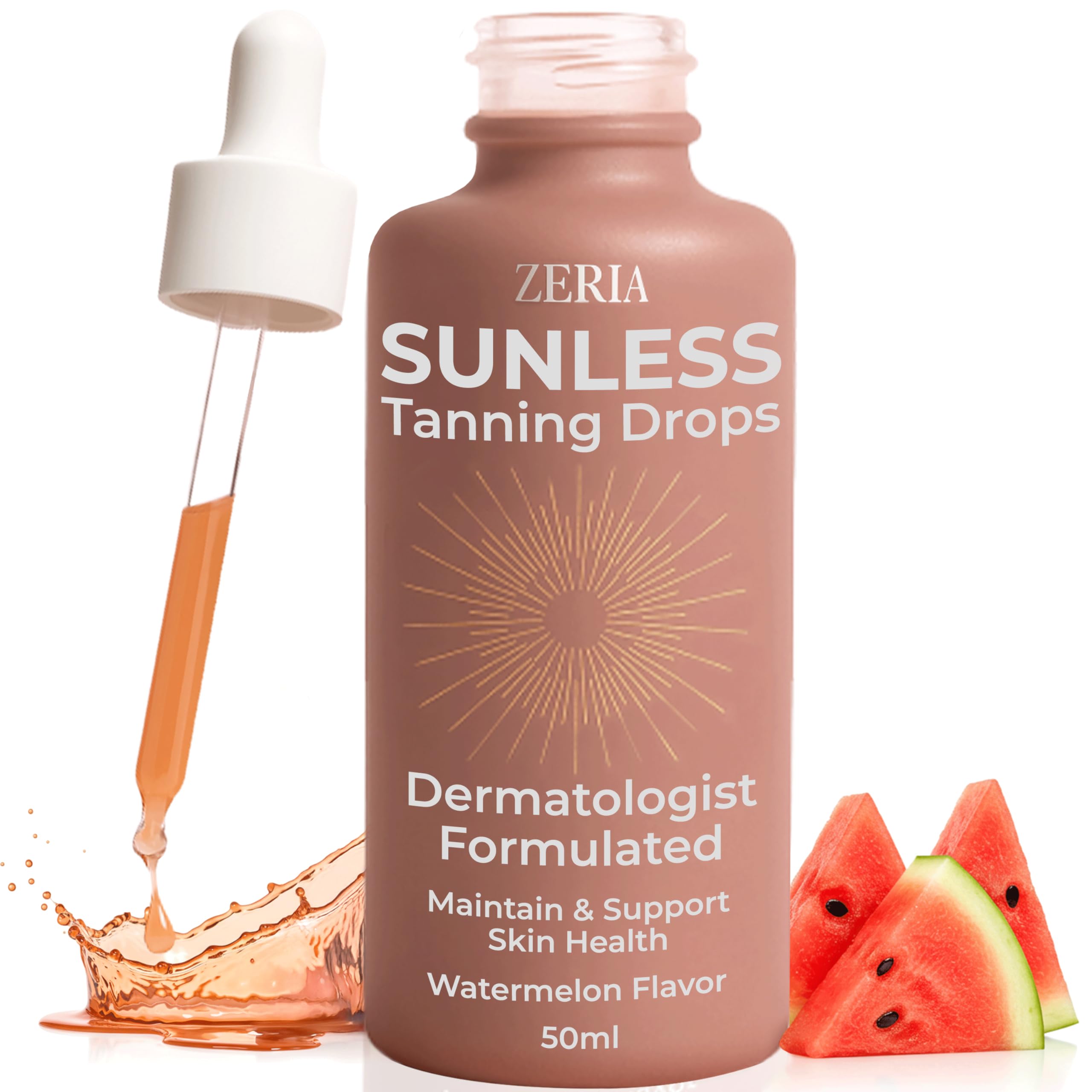 Gouttes Zeria bronzage à boire, teint naturel progressif