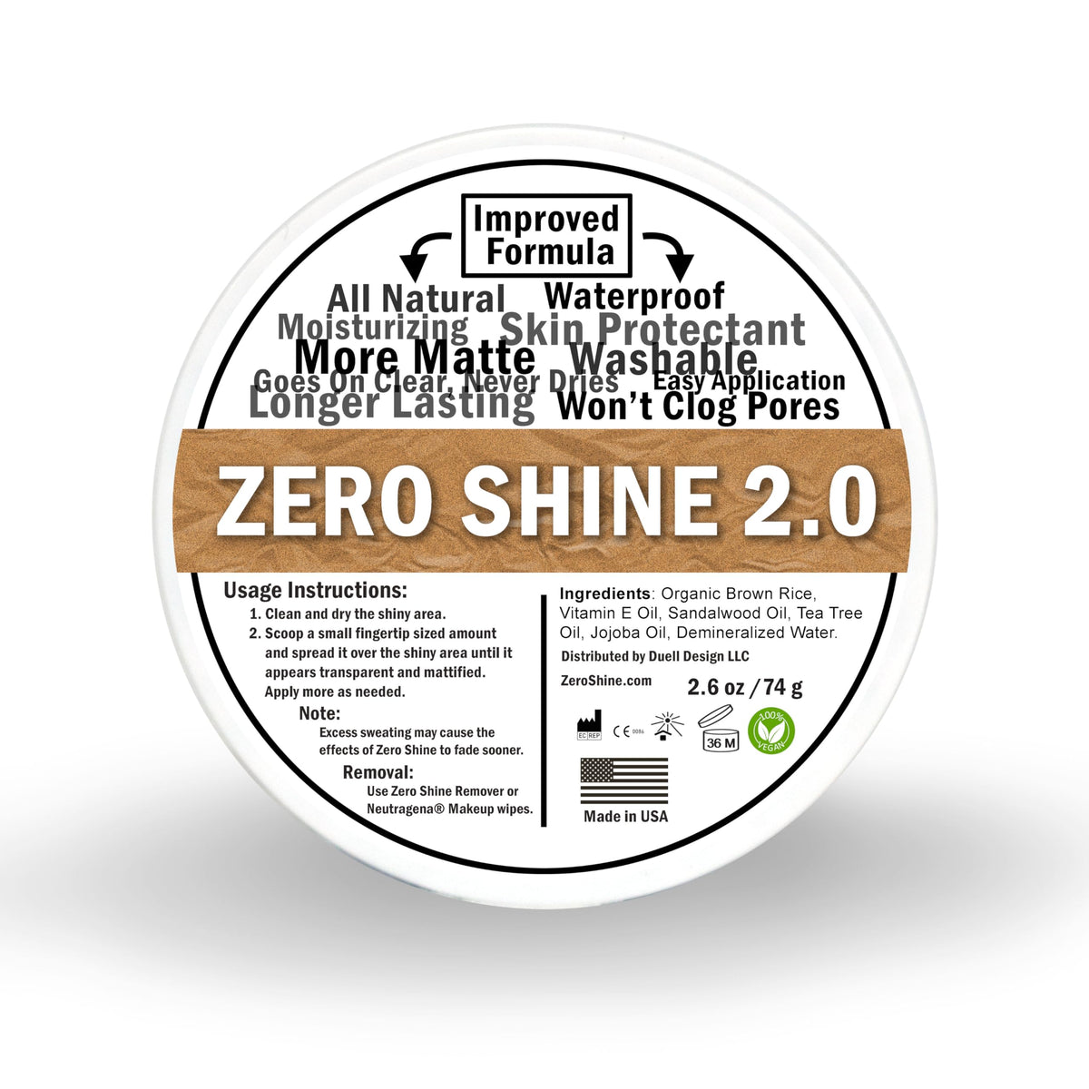 Zero Shine Jar SMP Matte 2.0, bouteille, fini mat qui réduit la brillance.