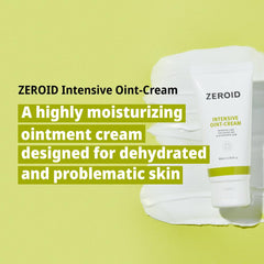 Zeroid Intensive Crème Visage gros plan sur texture riche pour l'hydratation.