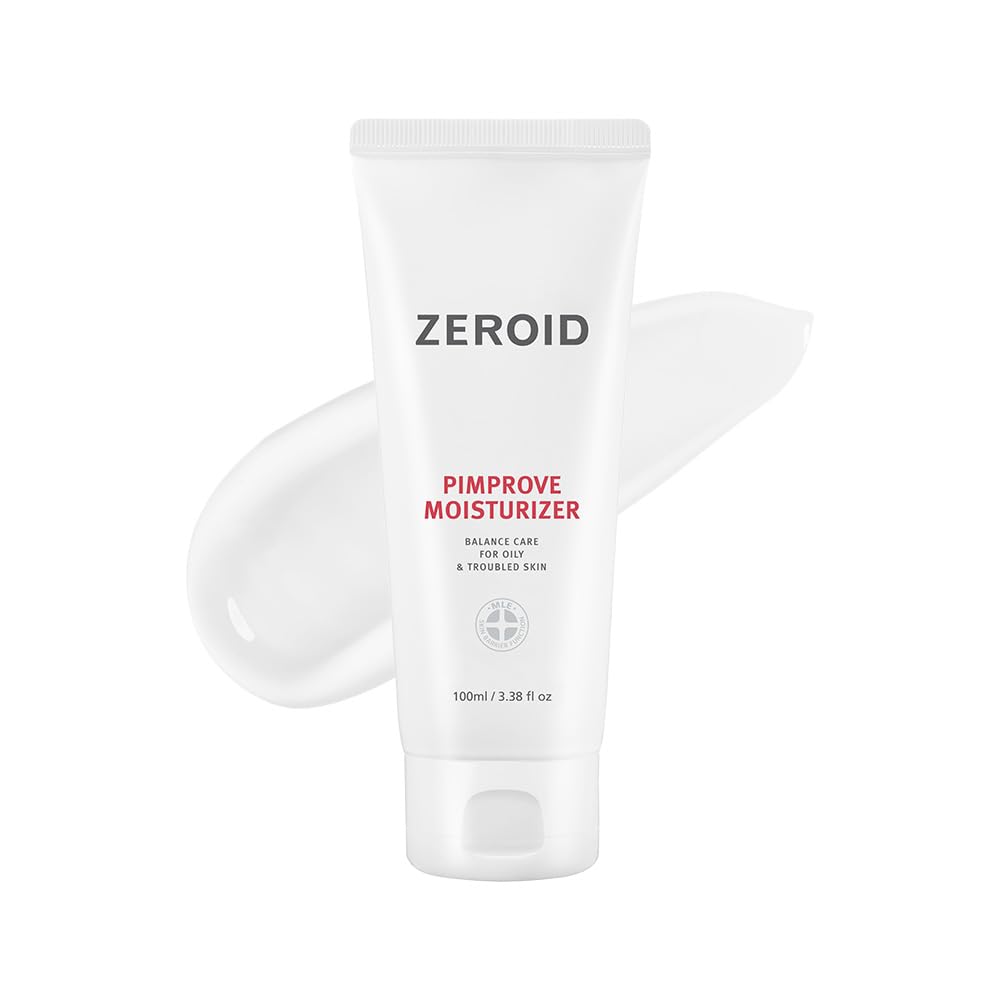 ZEROID Pimprove: bouteille-pompe pratique pour hydratation ciblée du visage.