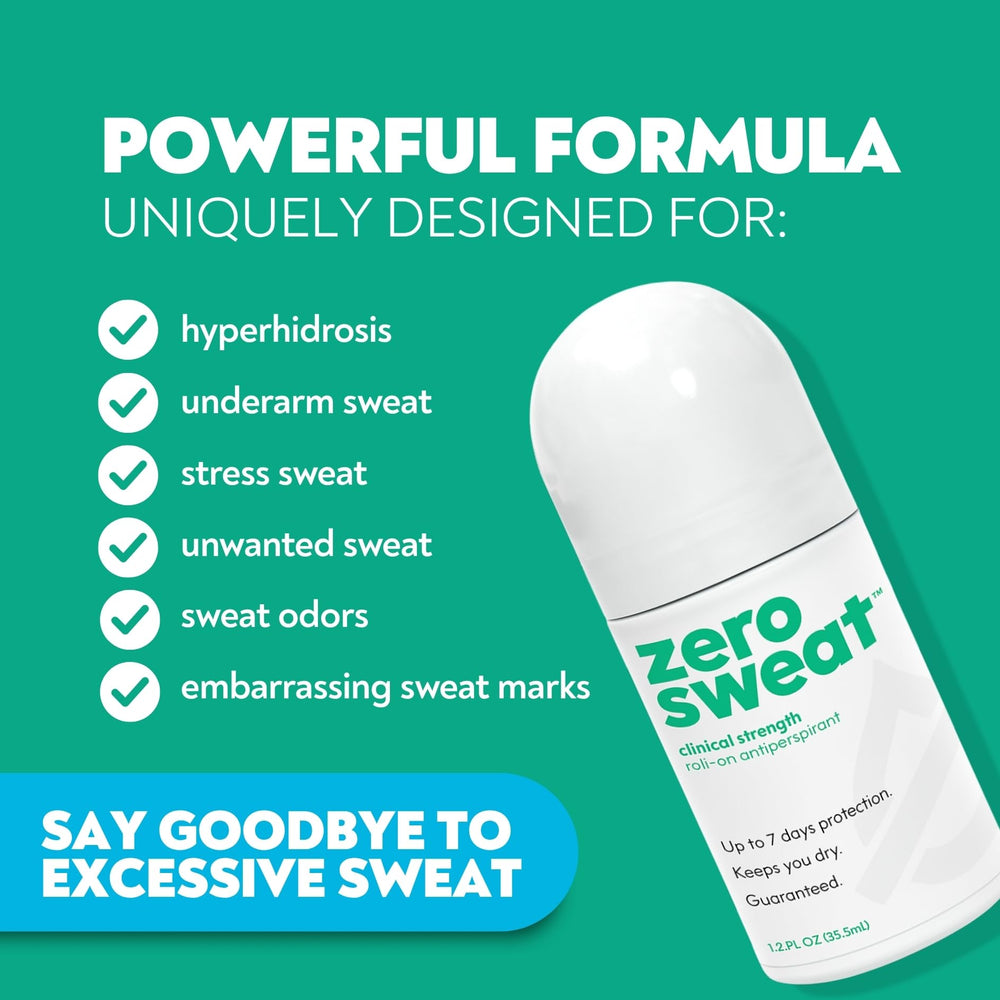 ZeroSweat Antiperspirant Déodorant, texture creme, absorption rapide et sensation sèche.