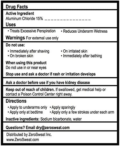 ZeroSweat Antiperspirant Déodorant, utilisation quotidienne, réduit les soucis d aisselles.