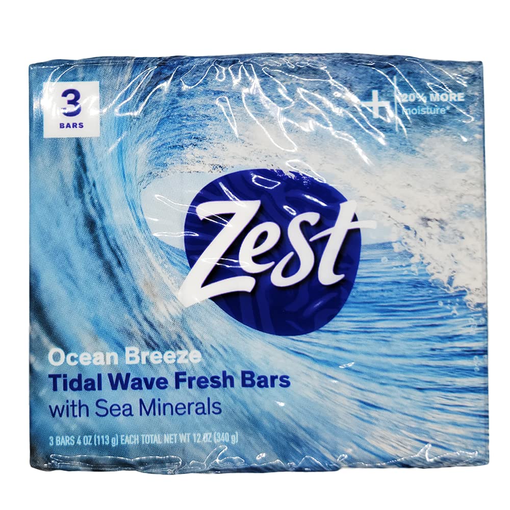 Zest Savon Barres Brise Océane — trois pièces, parfait pour l'usage quotidien.