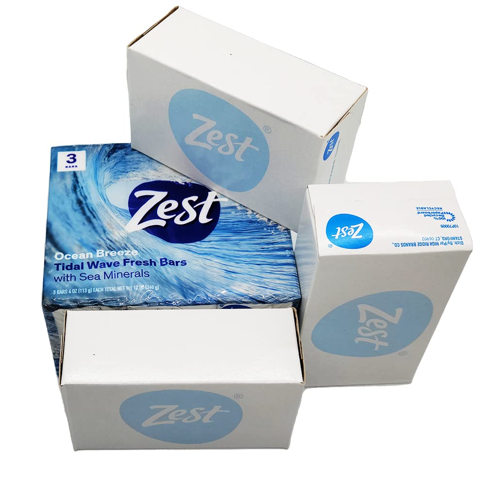 Zest Savon Barres Brise Océane — parfum rafraîchissant pour une sensation spa.