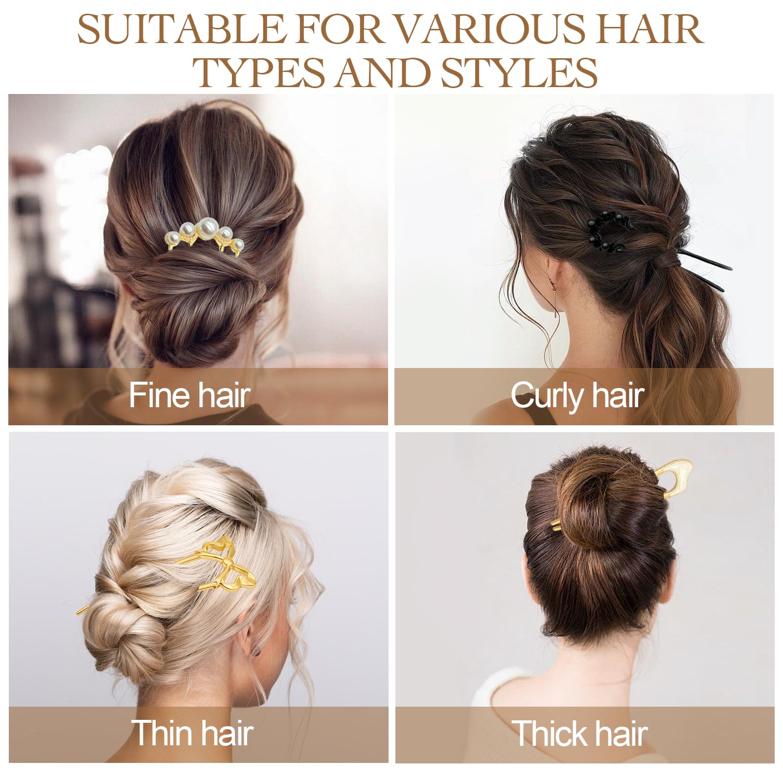 Épingle Zesucal pour cheveux fins et épais, maintien fiable.