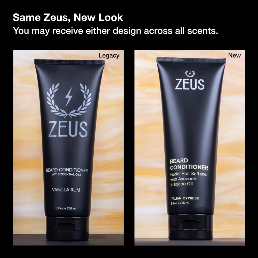 ZEUS Après-shampoing barbe – texture crème facilitant le démêlage.