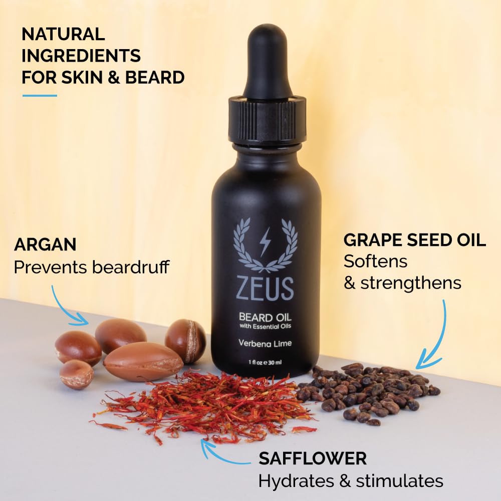 ZEUS huile barbe – peau apaisée et poils plus doux.