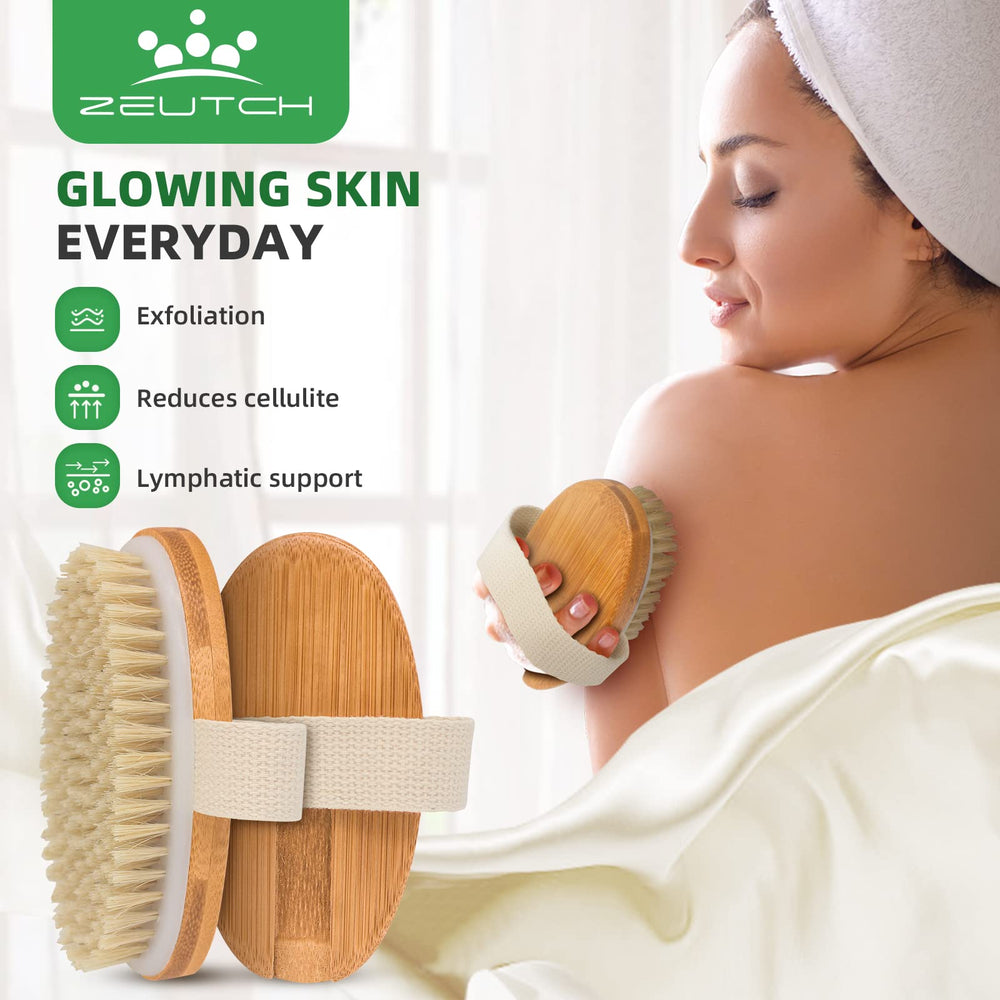Brosse Zeutch corps pour massage ciblé et amélioration de la circulation.