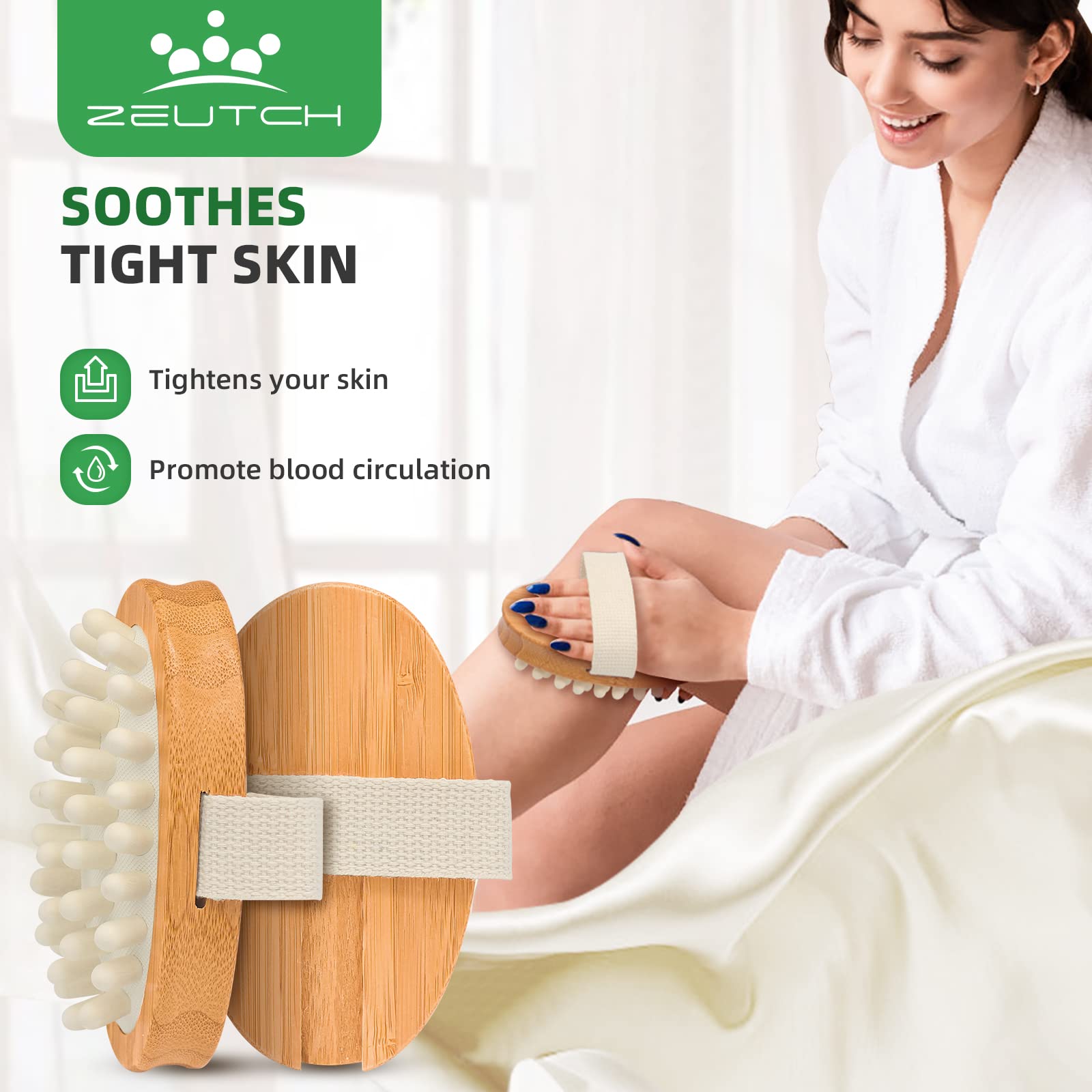 Brosse Zeutch visage pour nettoyage et exfoliation sèche en douceur.