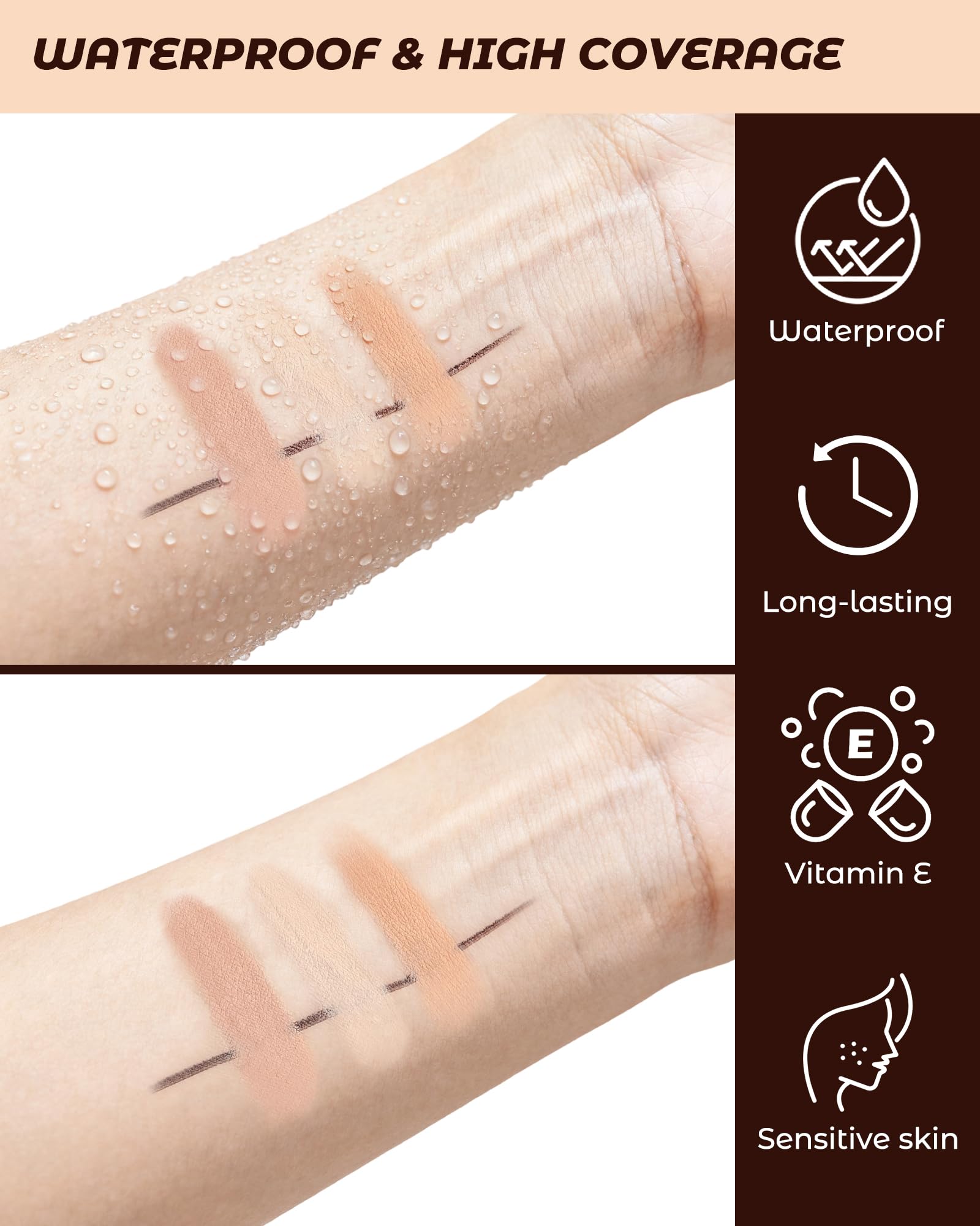 ZEVNI Wonder Concealer longue-tenue-résistante : tenue durable même en conditions chaudes.