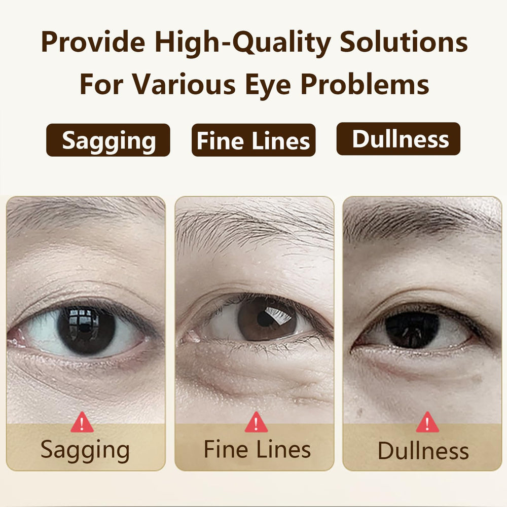 Ingrédients caféine et rétinol Zevorify pour un regard plus lumineux.