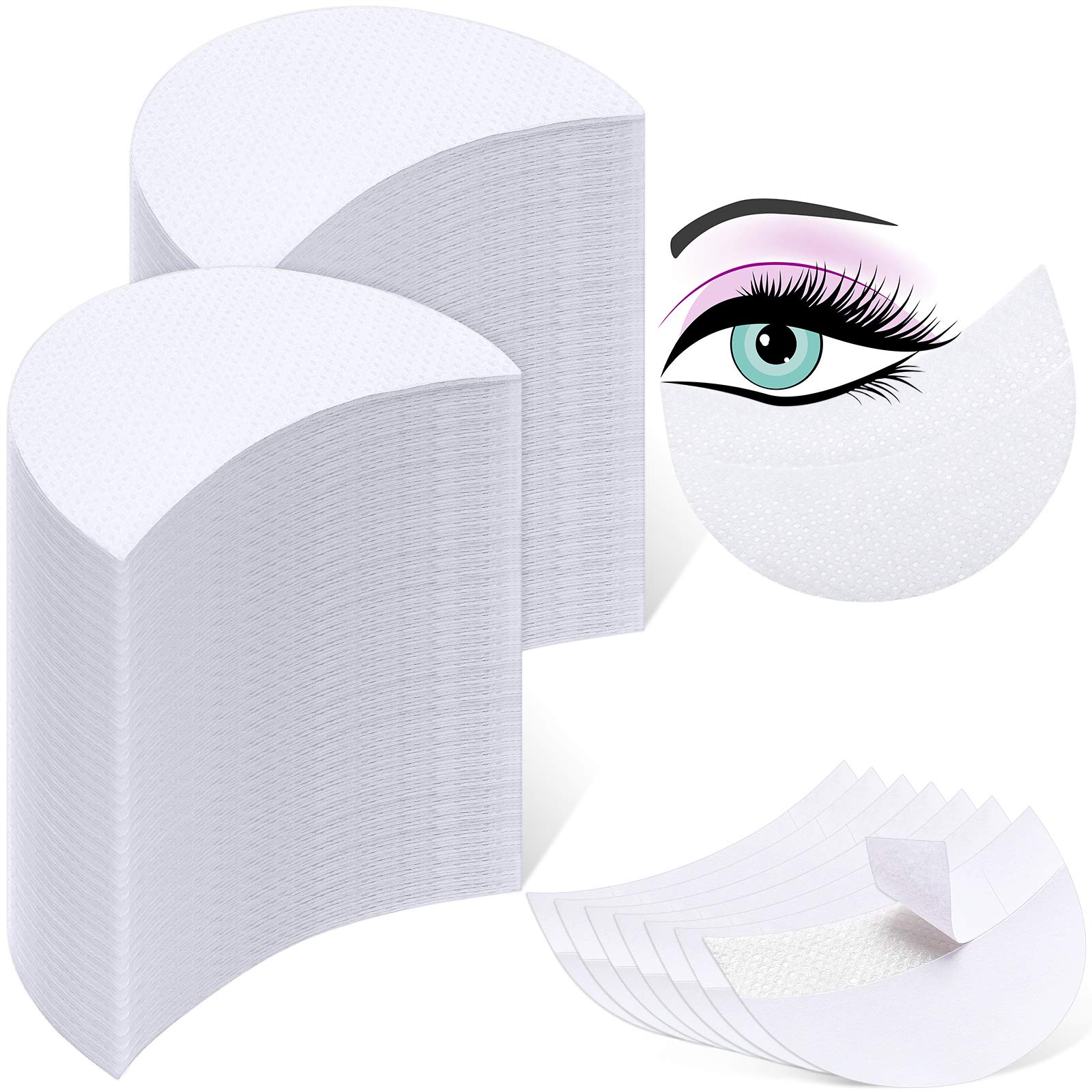 Zhanmai pad yeux demi-lune blanc, protection efficace lors du maquillage.