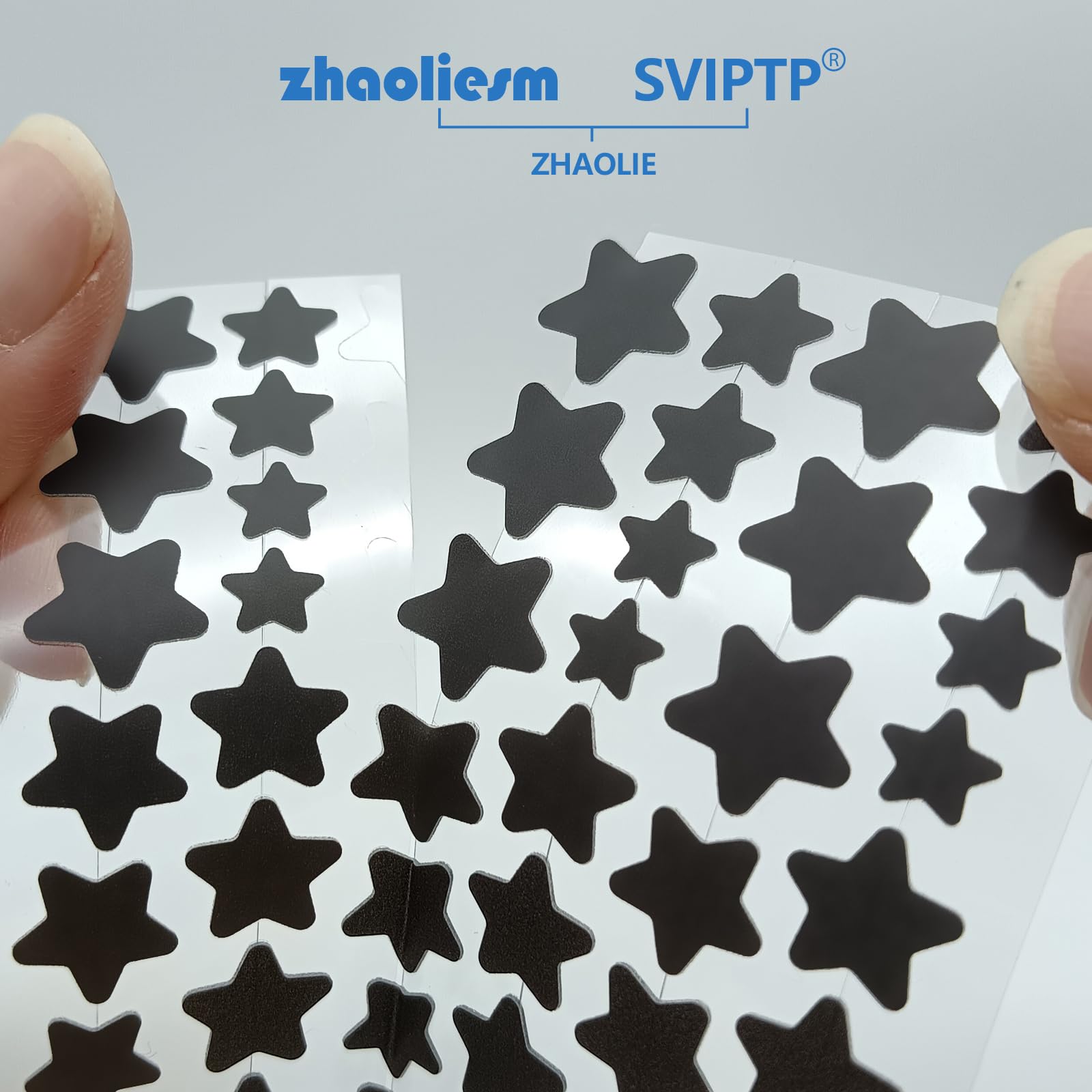 Patch ZHAOLIESM étoile noire 12mm: adhérence fiable toute la journée.