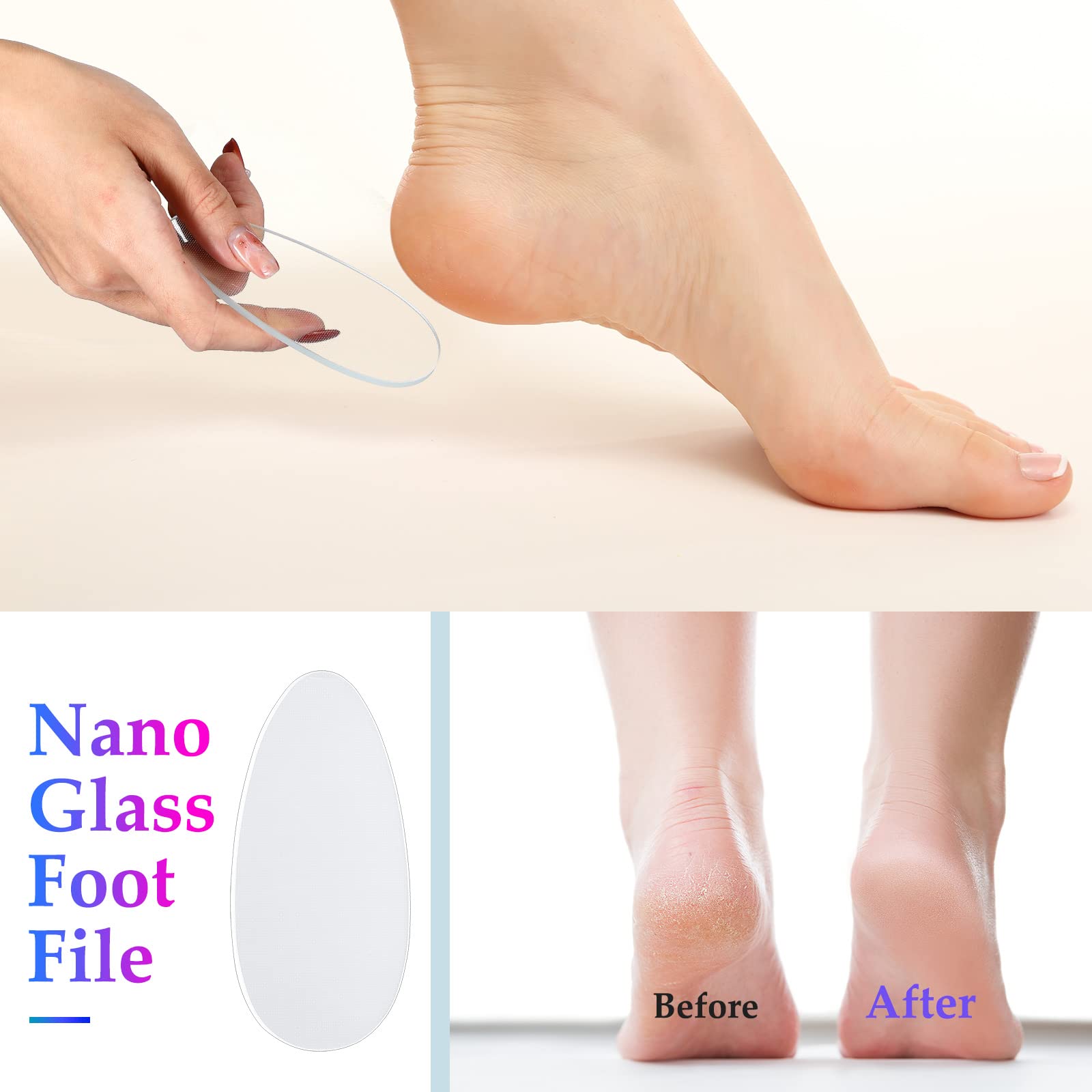 Gomme-callosités-pied nano Zhehao, enlève callosités en douceur lors de la pédicure.