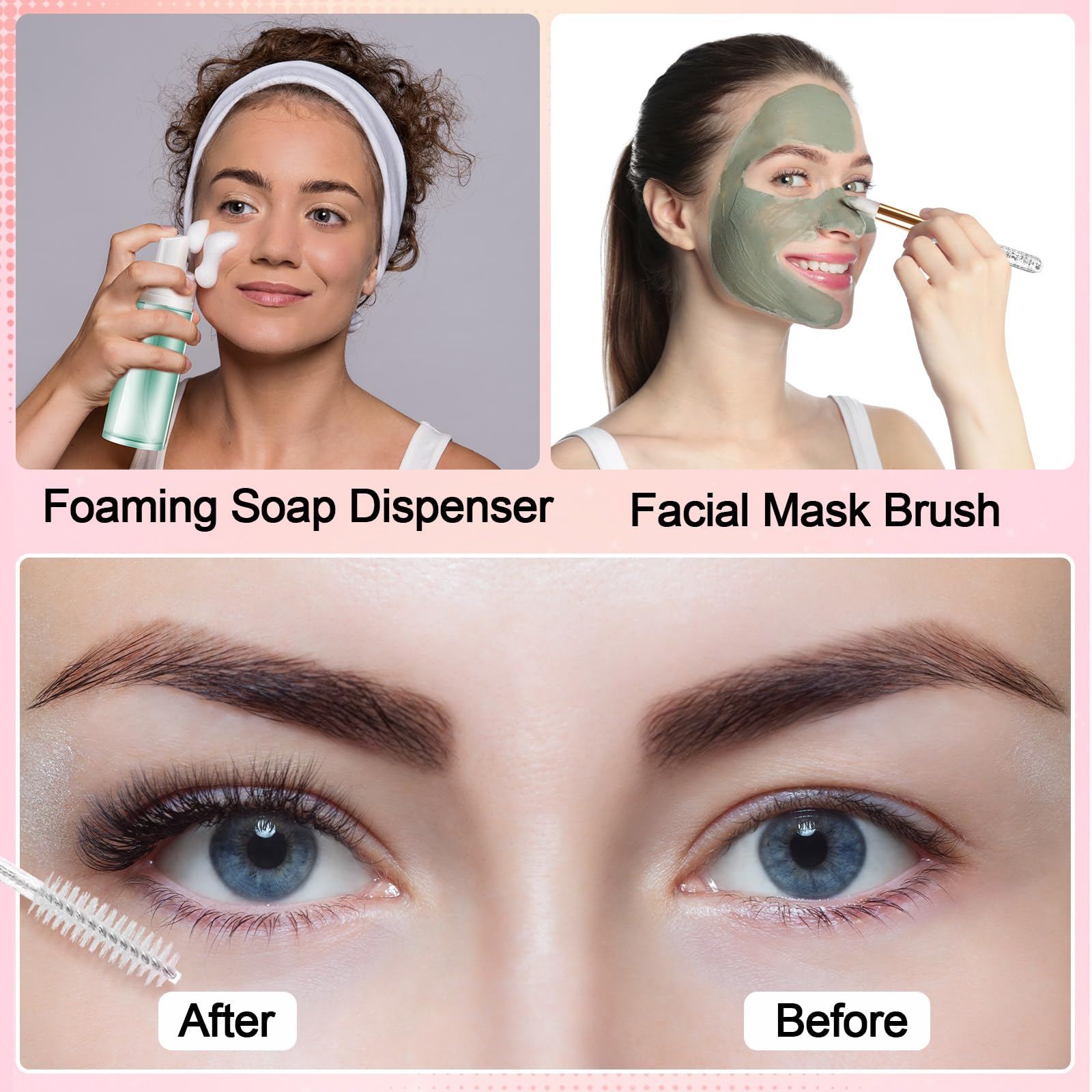 Zhehao kit soin cils : brosse shampoing cils pour un soin efficace.