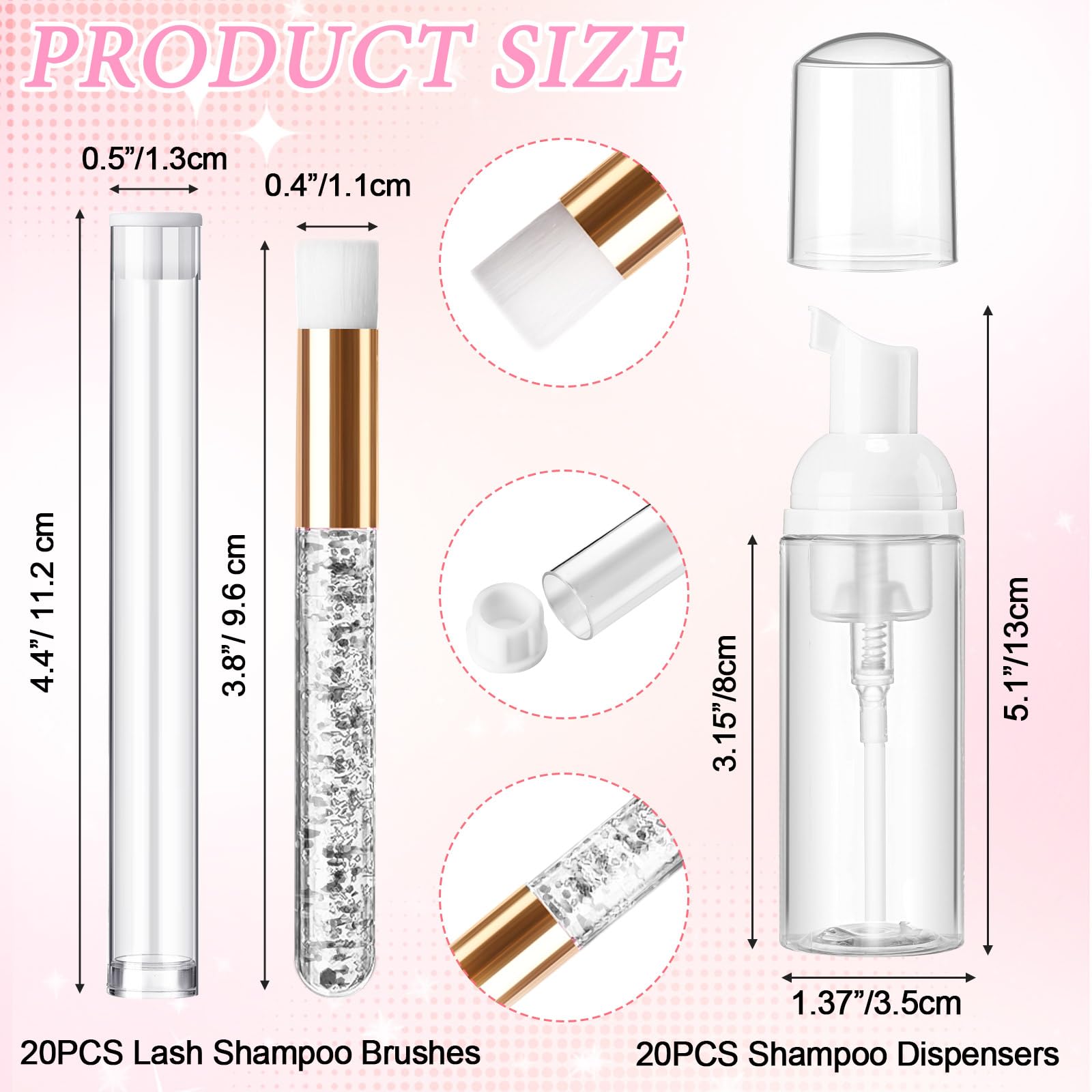 Zhehao kit soin cils : brosses douces pour un nettoyage en douceur.