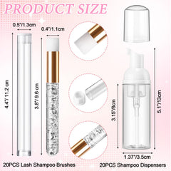 Zhehao kit soin cils : brosses douces pour un nettoyage en douceur.