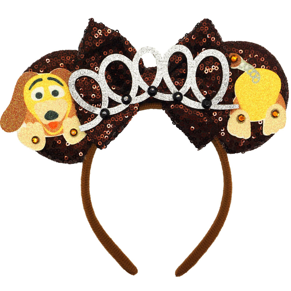 ZHENNAN bandeau oreilles souris paillettes, idéal pour déguisements et fêtes.