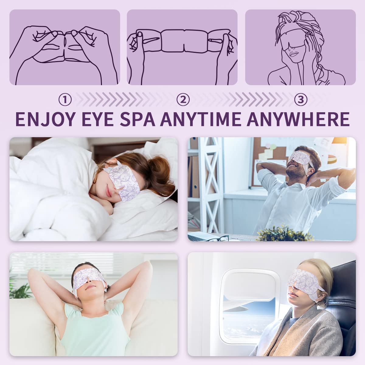 ZHENYEMEI Masque Yeux Auto-chauffant – utilisation rapide et hygiénique