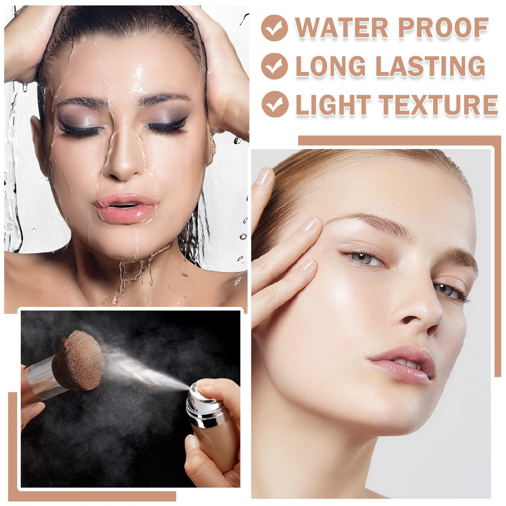 ZHISHUDL AirBrush Couverture-imperfections-pores: voile homogène sans pores visibles.