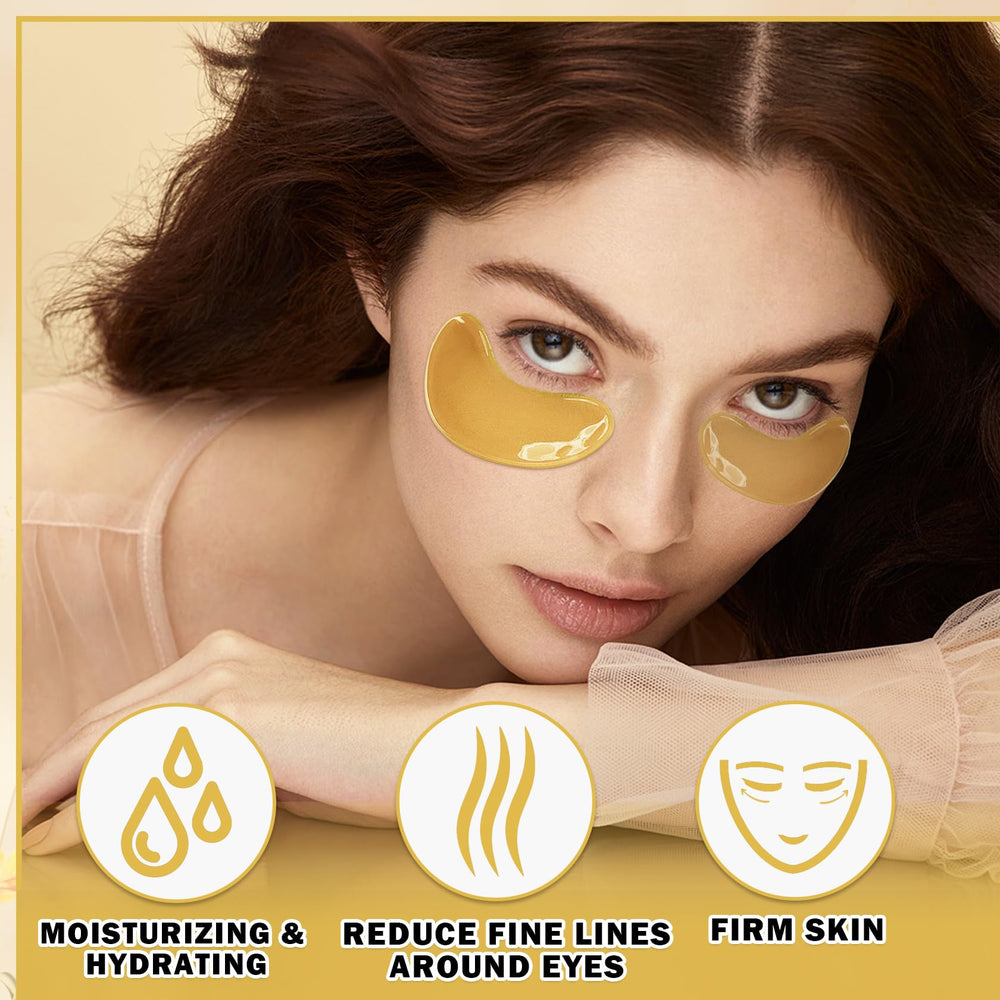ZHISHUDL Masque yeux or rose – sensation fraîche et hydratante