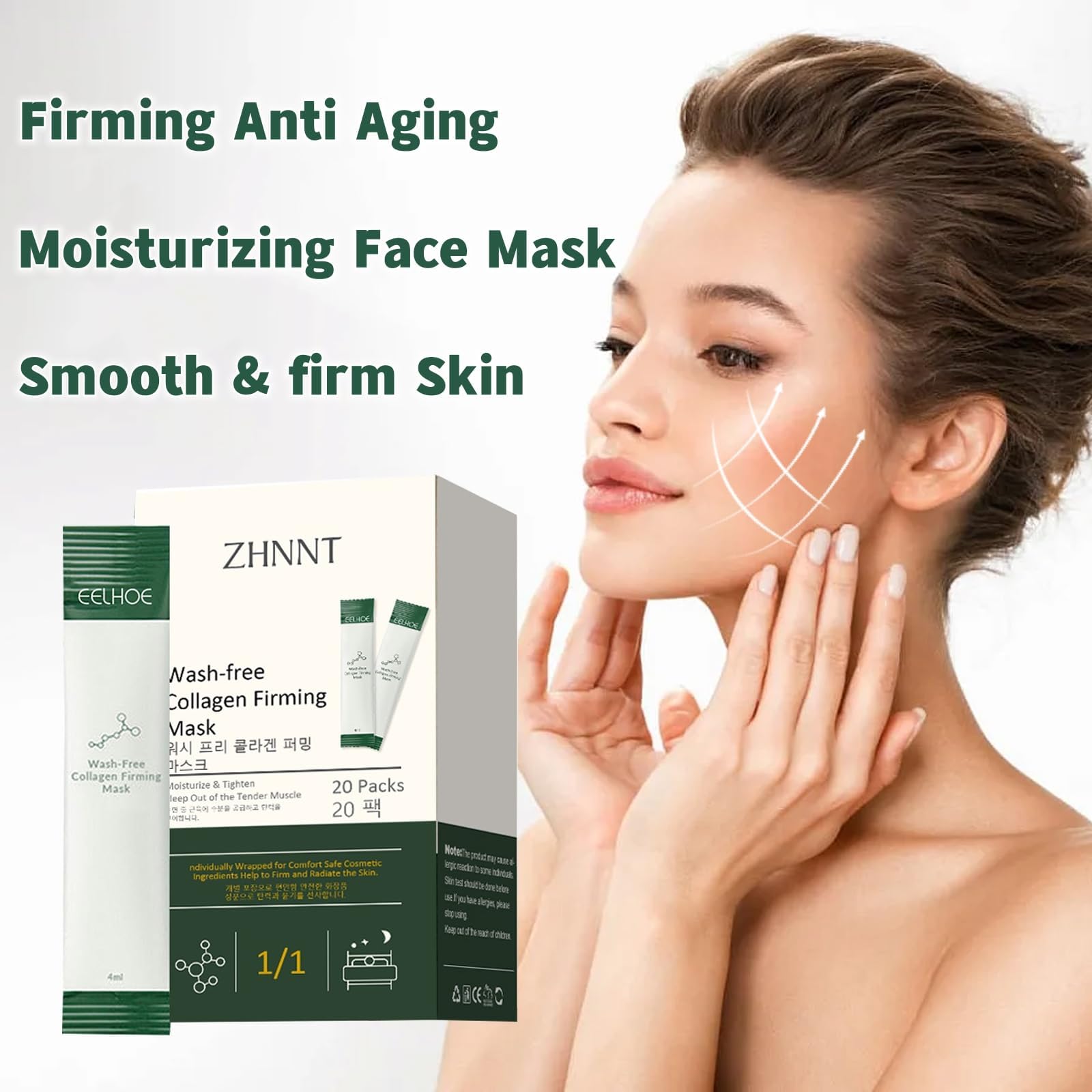 zhnnt masque visage collagene usage quotidien sans rinçage.