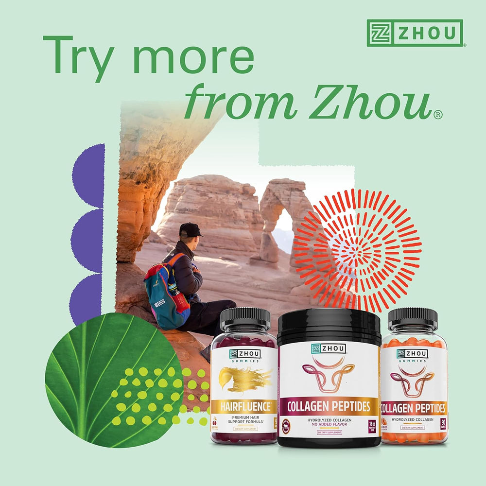 Emballage Zhou Hairfluence et packaging conçu pour la routine bien-être.
