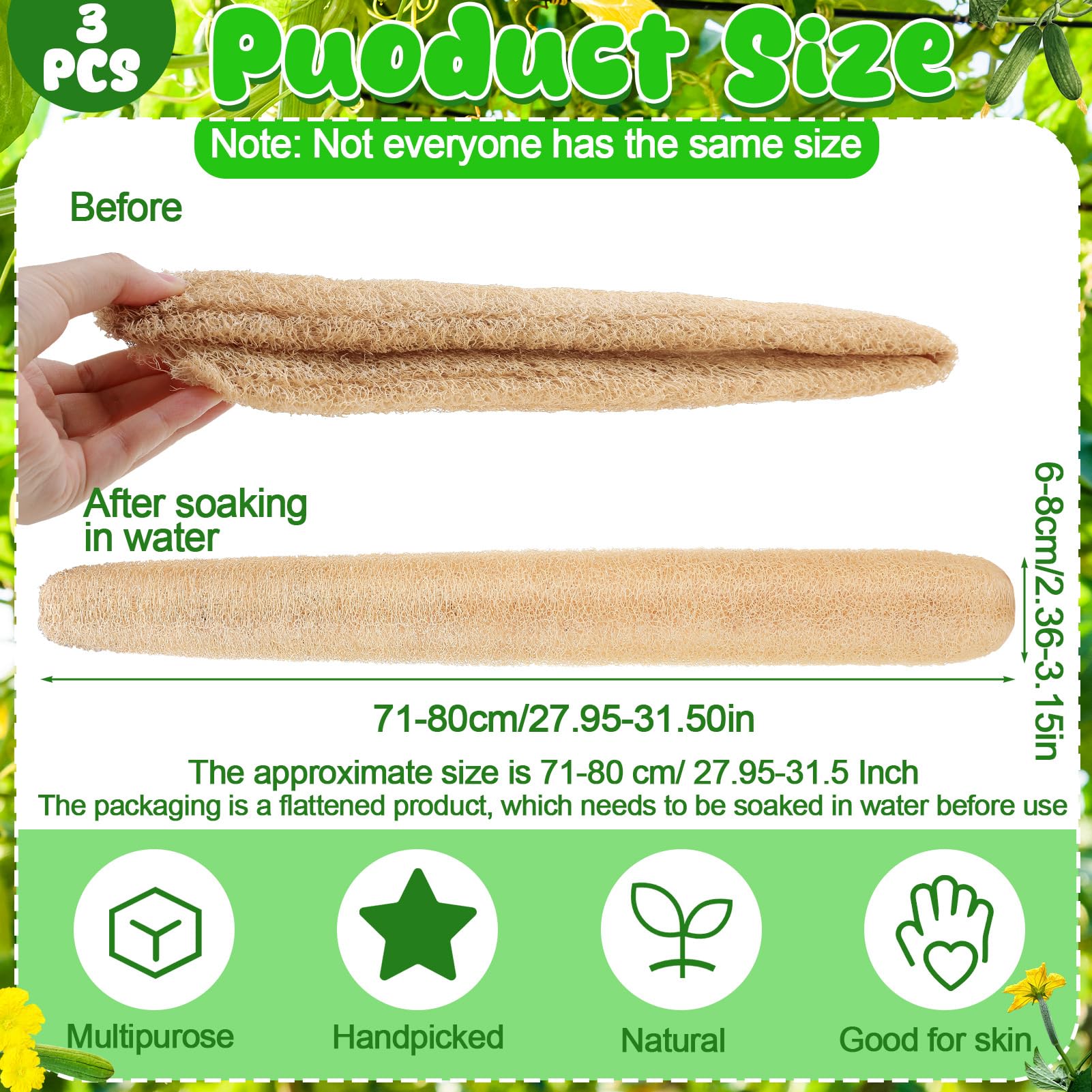 ZhouBoat Loofah naturel exfoliation douce pour le corps