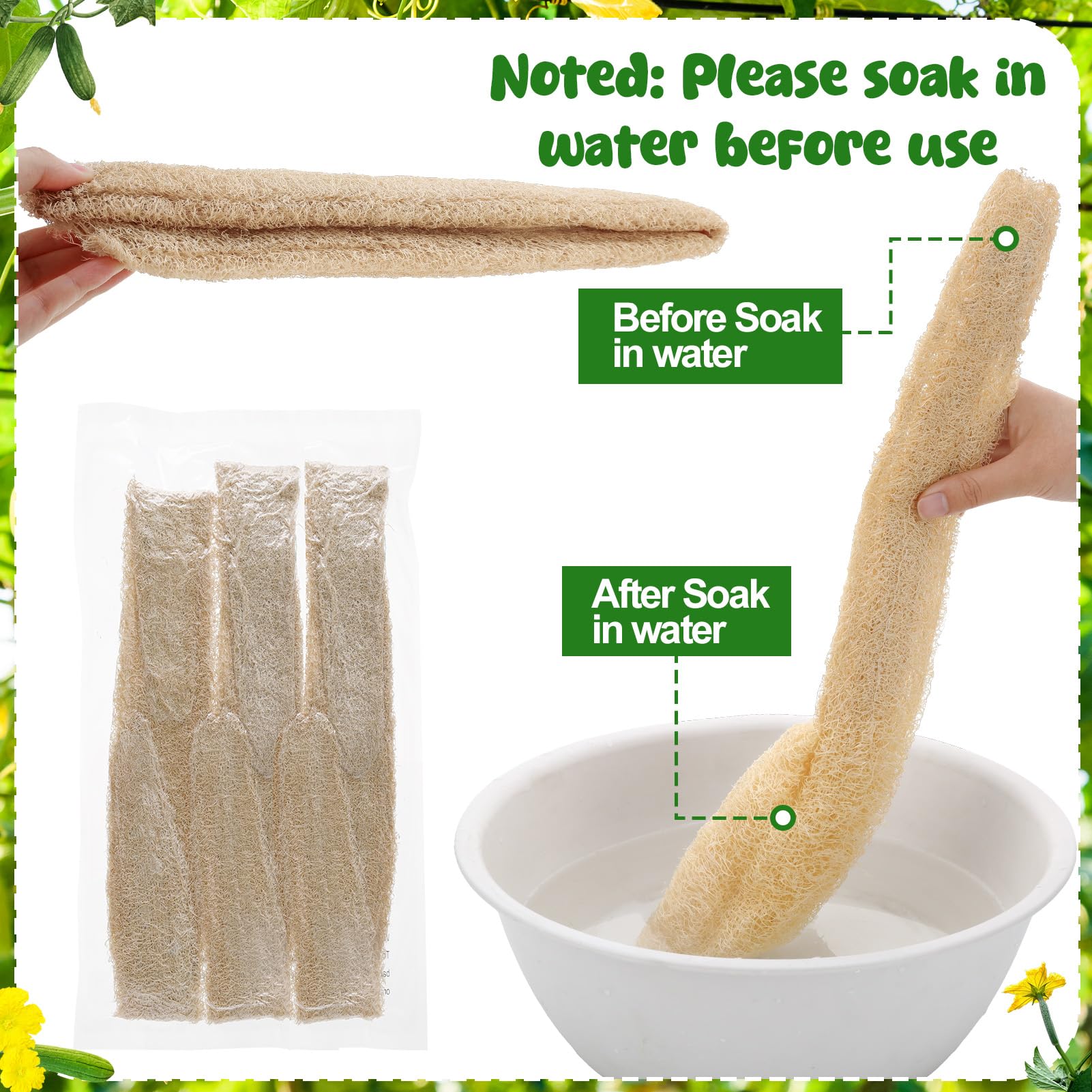 ZhouBoat Loofah naturel emballage plat et recyclable