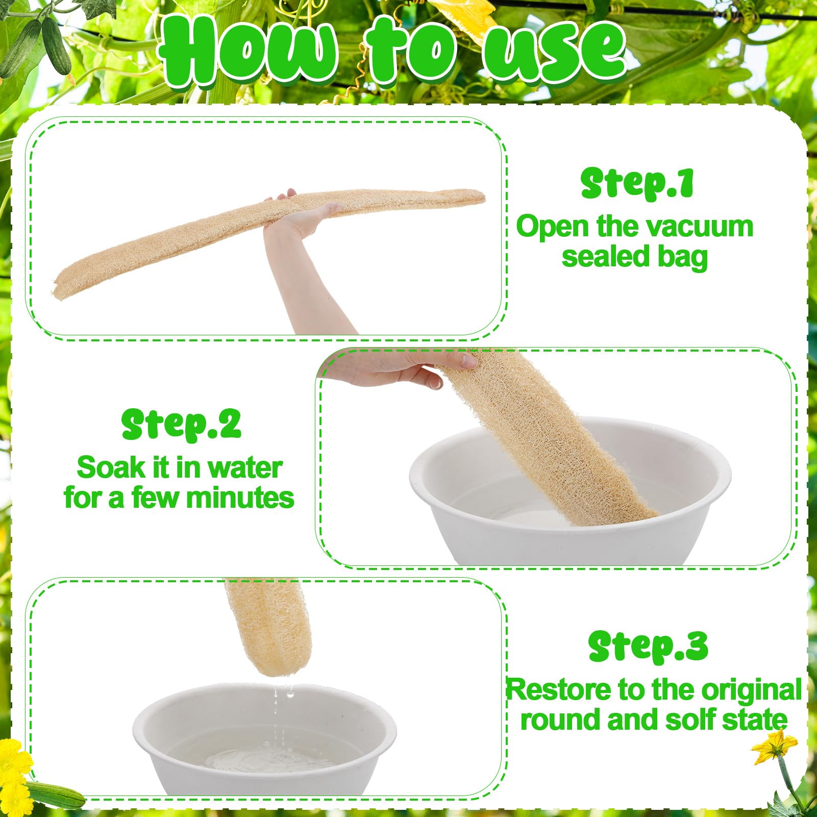 ZhouBoat Loofah naturel nettoyage fruits et légumes