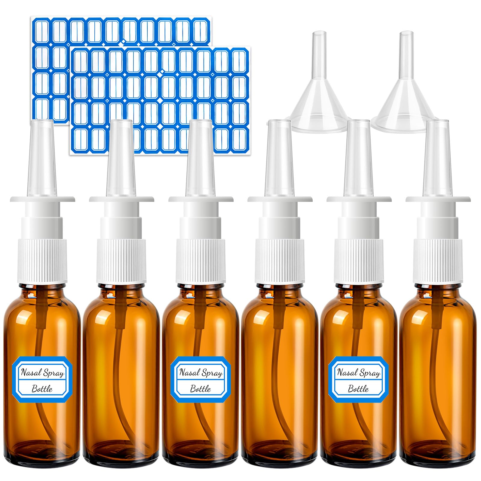 Bouteille spray nasal ZHWKMYP en verre ambré de 30 ml pour dosage précis.