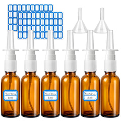 Bouteille spray nasal ZHWKMYP en verre ambré de 30 ml pour dosage précis.