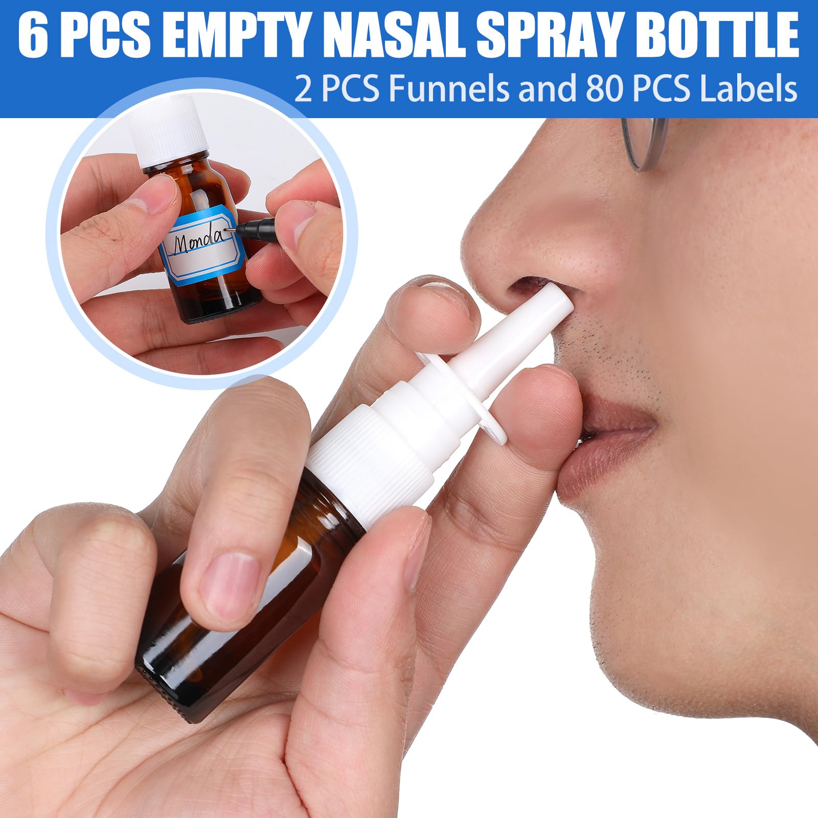 Étiquettes incluses ZHWKMYP pour organiser facilement les liquides nasaux