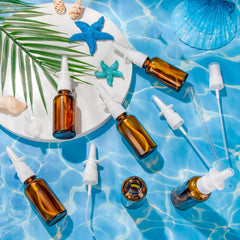Ensemble ZHWKMYP de 6 bouteilles en verre ambré pour plusieurs utilisations.