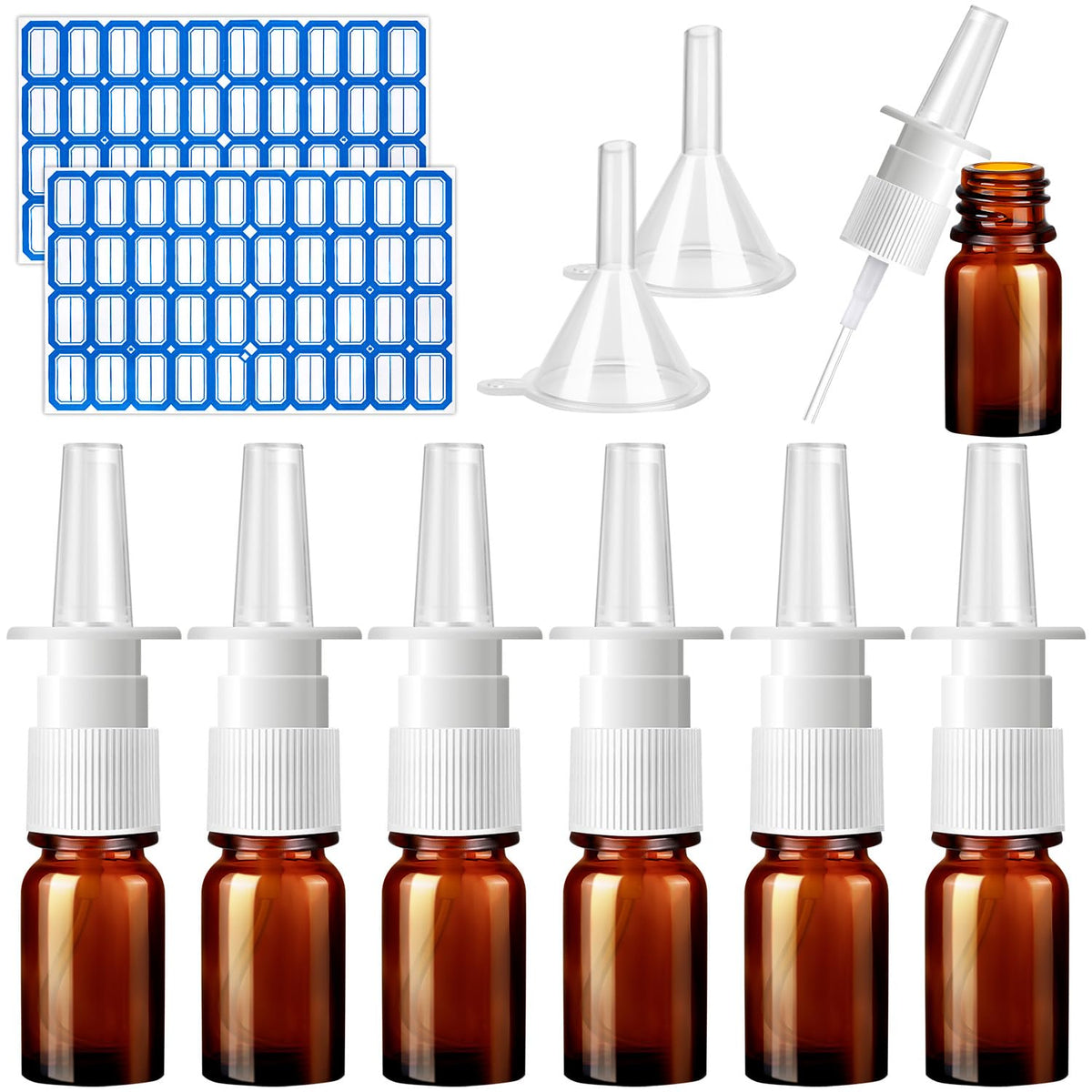 Flacon spray nasal brun ZHWKMYP 5 ml prêt pour usage quotidien.