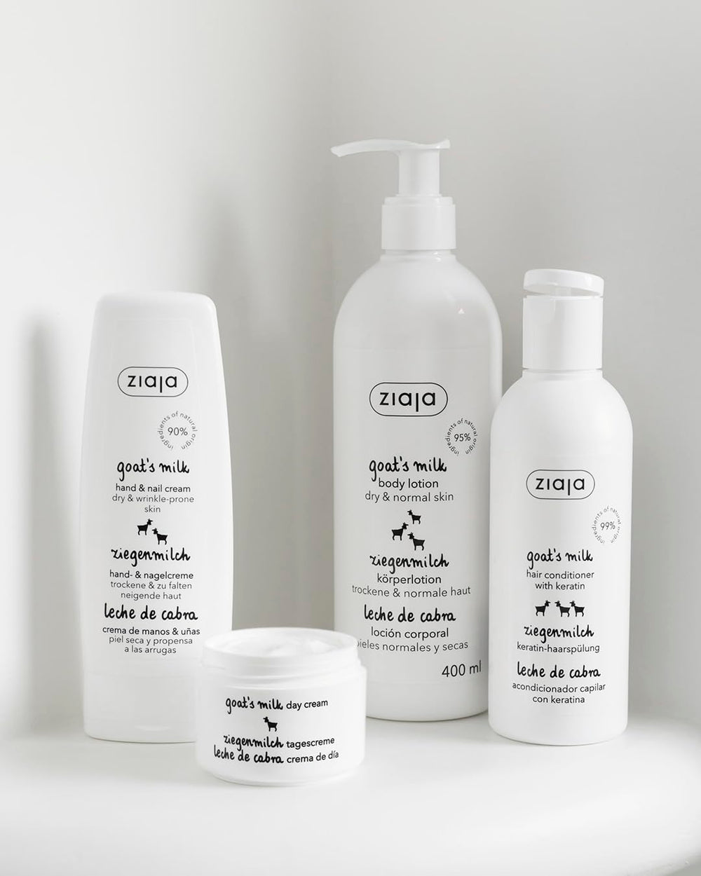 Ziaja Lait de chèvre, peau nourrie et souple après application.