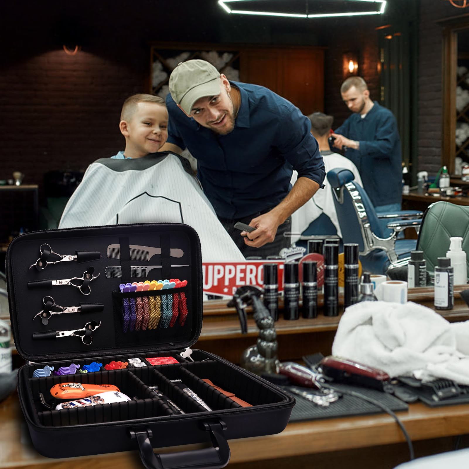 ZIBARBER diviseurs internes modulables, organisation personnalisable.