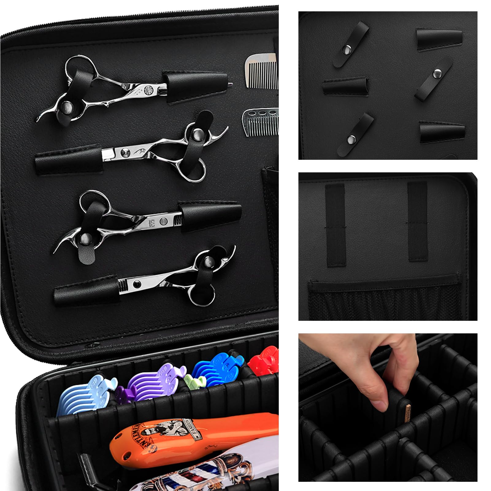 ZIBARBER porte-tondeuses et outils, accès rapide en salon ou en déplacement.