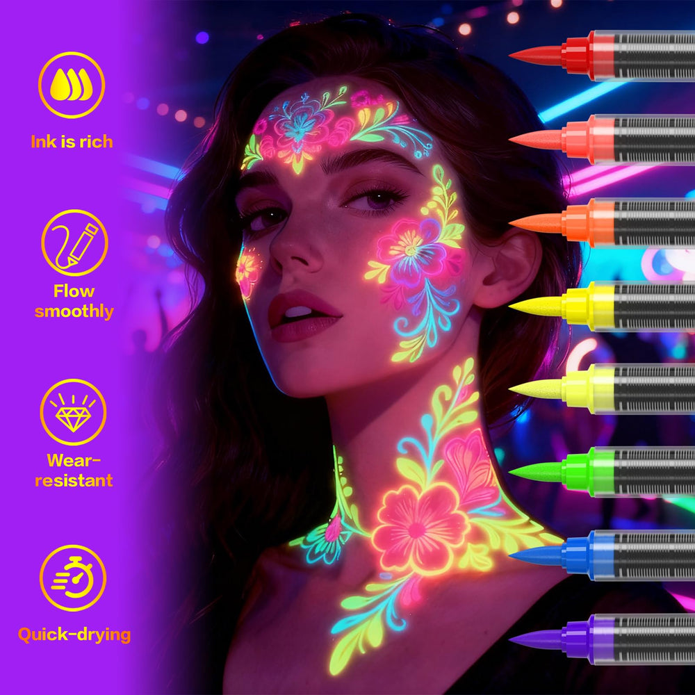 Marqueur zijimyyl orange neon pour la peau, usage rapide et net